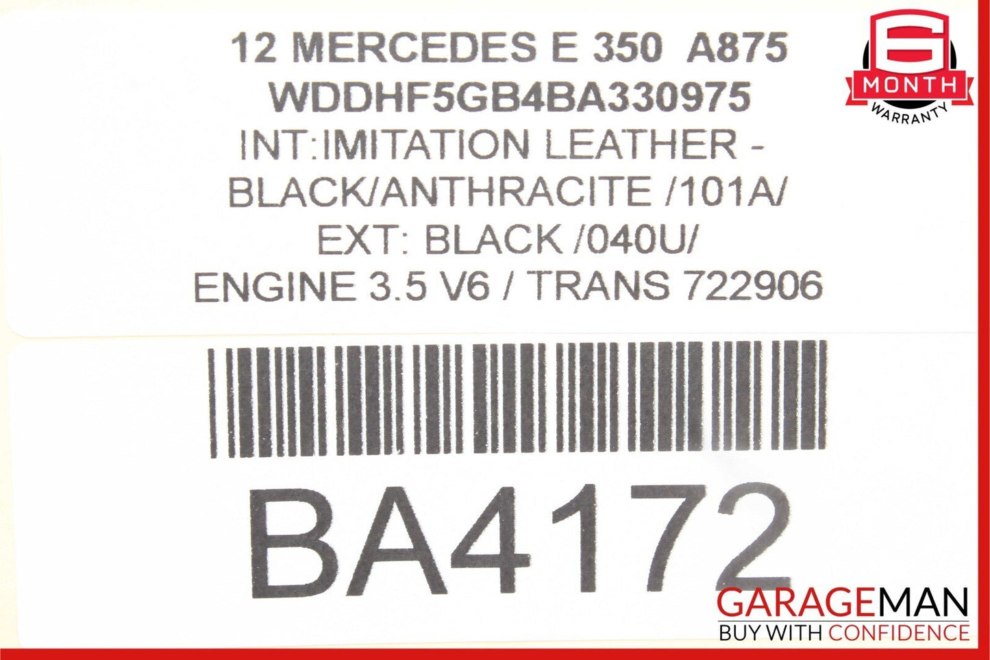 10-13 Mercedes W212 E350 Rear Left Exterior Door Handle Assembly Black