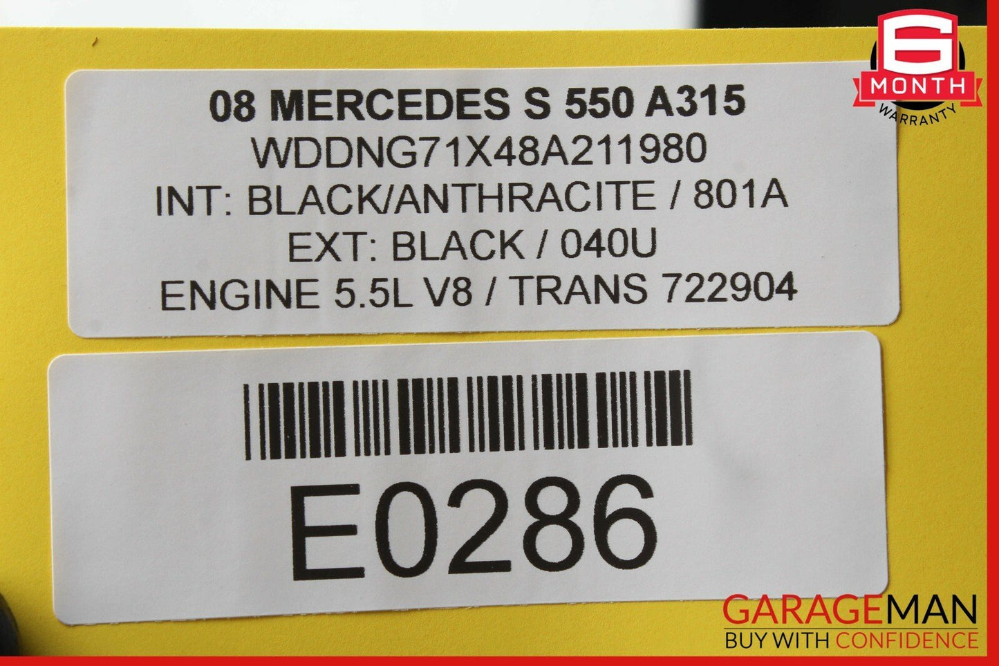 07-13 Mercedes W221 S450 S550 Rear Right or Left Shock Strut Air Airmatic OEM