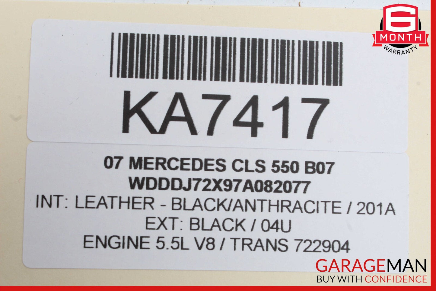 06-11 Mercedes W219 CLS550 Rear Right Passenger Door Lock Latch Actuator OEM