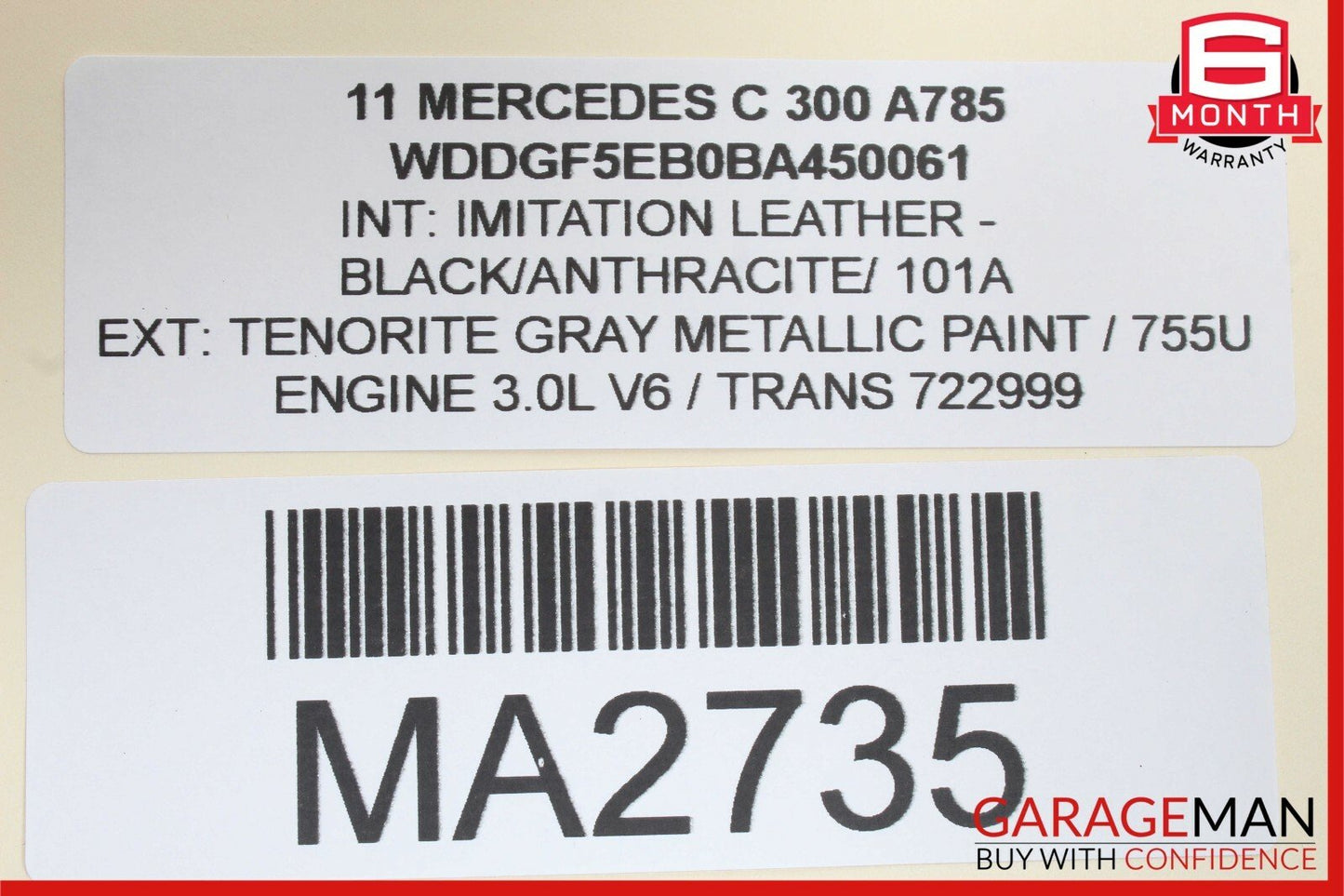08-14 Mercedes W204 C250 C300 C63 AMG Rear Left Side Door Control Module Unit