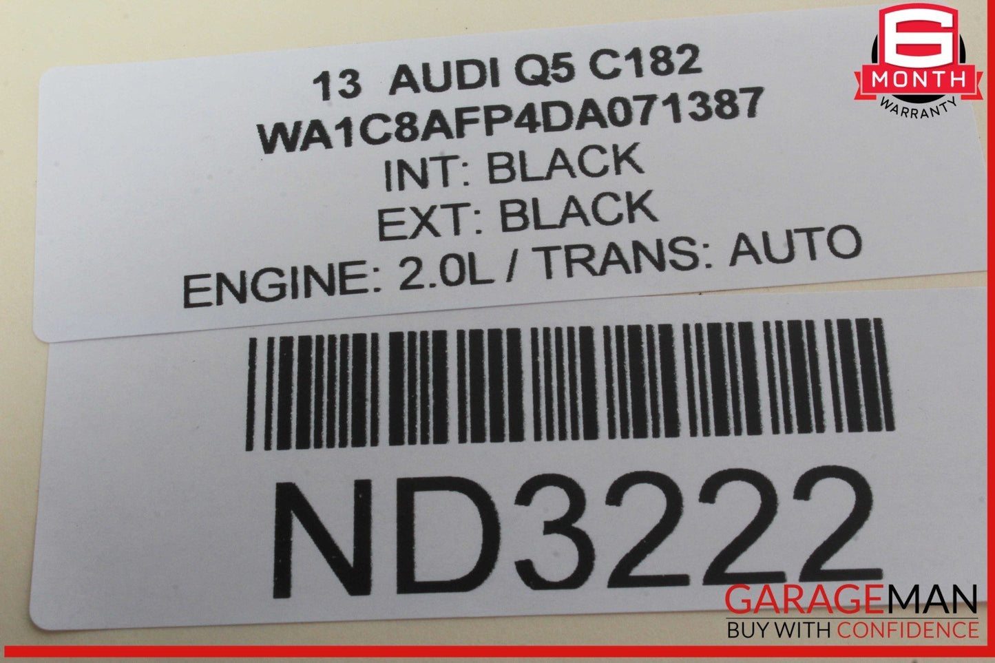 09-17 Audi Q5 Front Right Side Door Window Regulator Motor Unit OEM