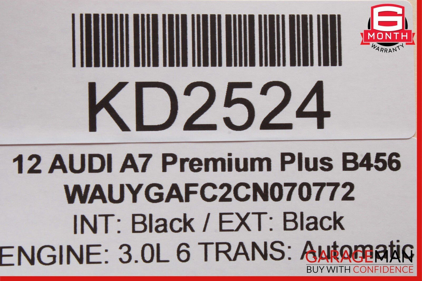 12-18 Audi A7 Front Left / Right Seat Headrest Head Rest Black OEM