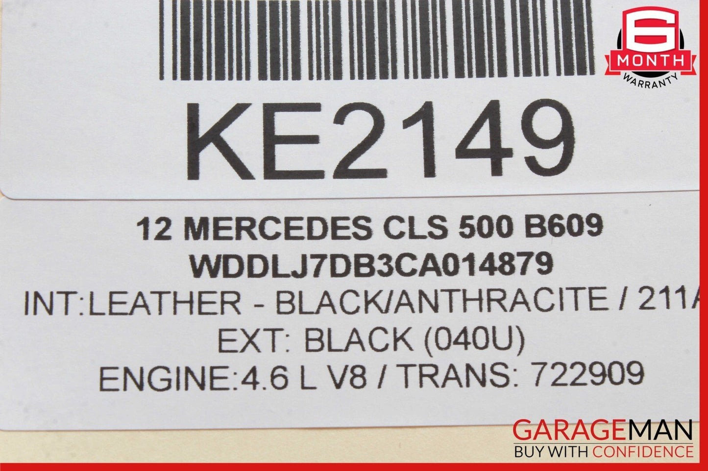 12-18 Mercedes W218 CLS550 Rear Right Side Exterior Door Handle Bezel
