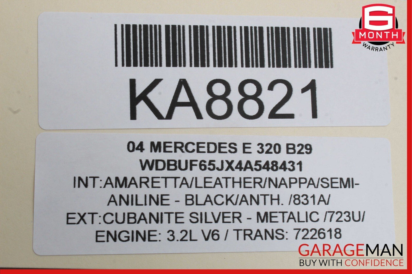 03-09 Mercedes W211 E350 E320 Rear Right Side Exterior Door Handle Silver