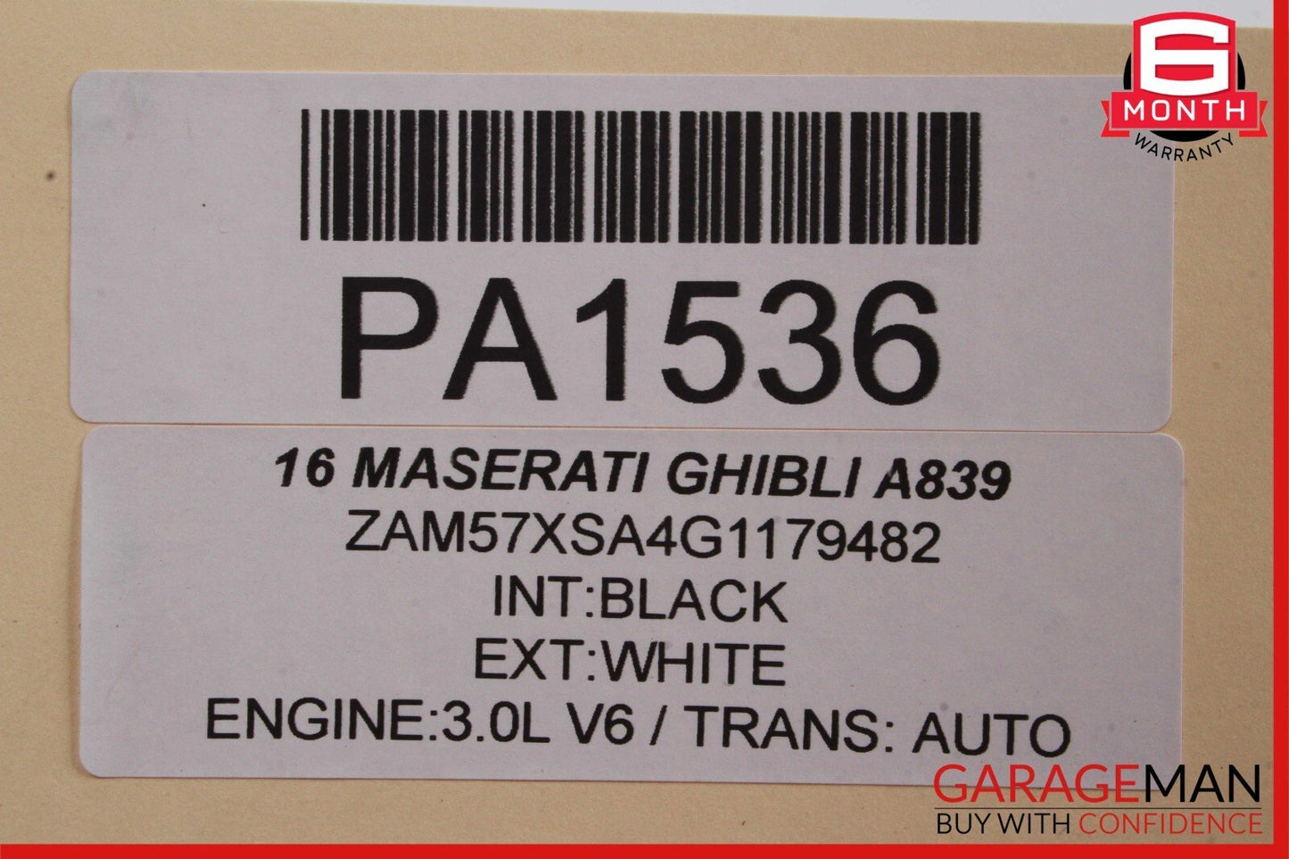 14-17 Maserati Ghibli Front Right Side Lower Bottom Seat Cushion Cover Black OEM