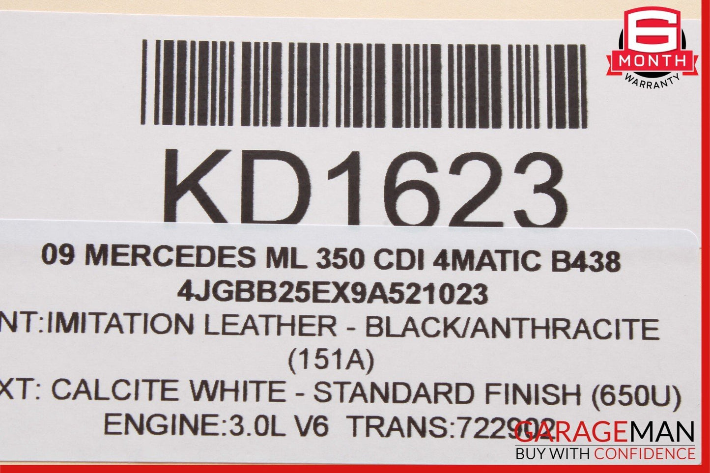 06-13 Mercedes W164 ML350 GL450 Front Right Side Exterior Door Handle OEM