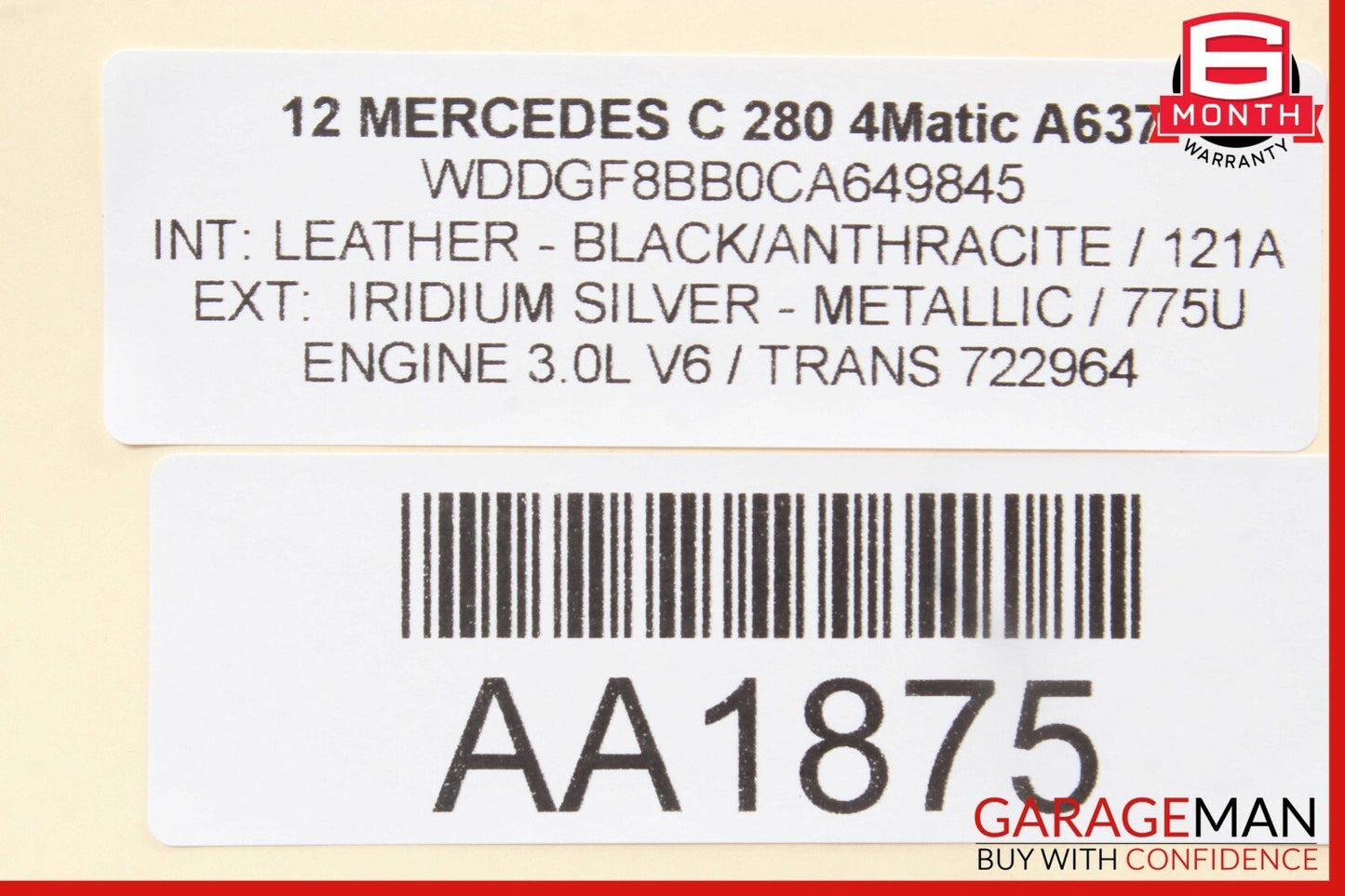 08-14 Mercedes W204 C300 C63 AMG Floor Gear Selector Shifter 2042677724