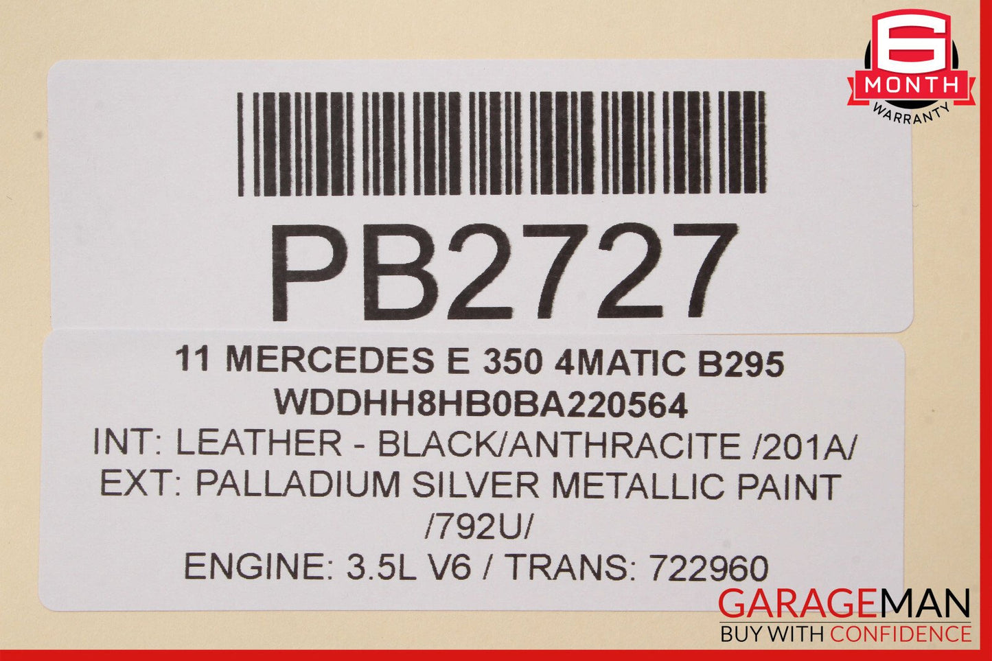 10-13 Mercedes W212 E350 Front Right Lower Bottom Seat Cushion Assembly OEM