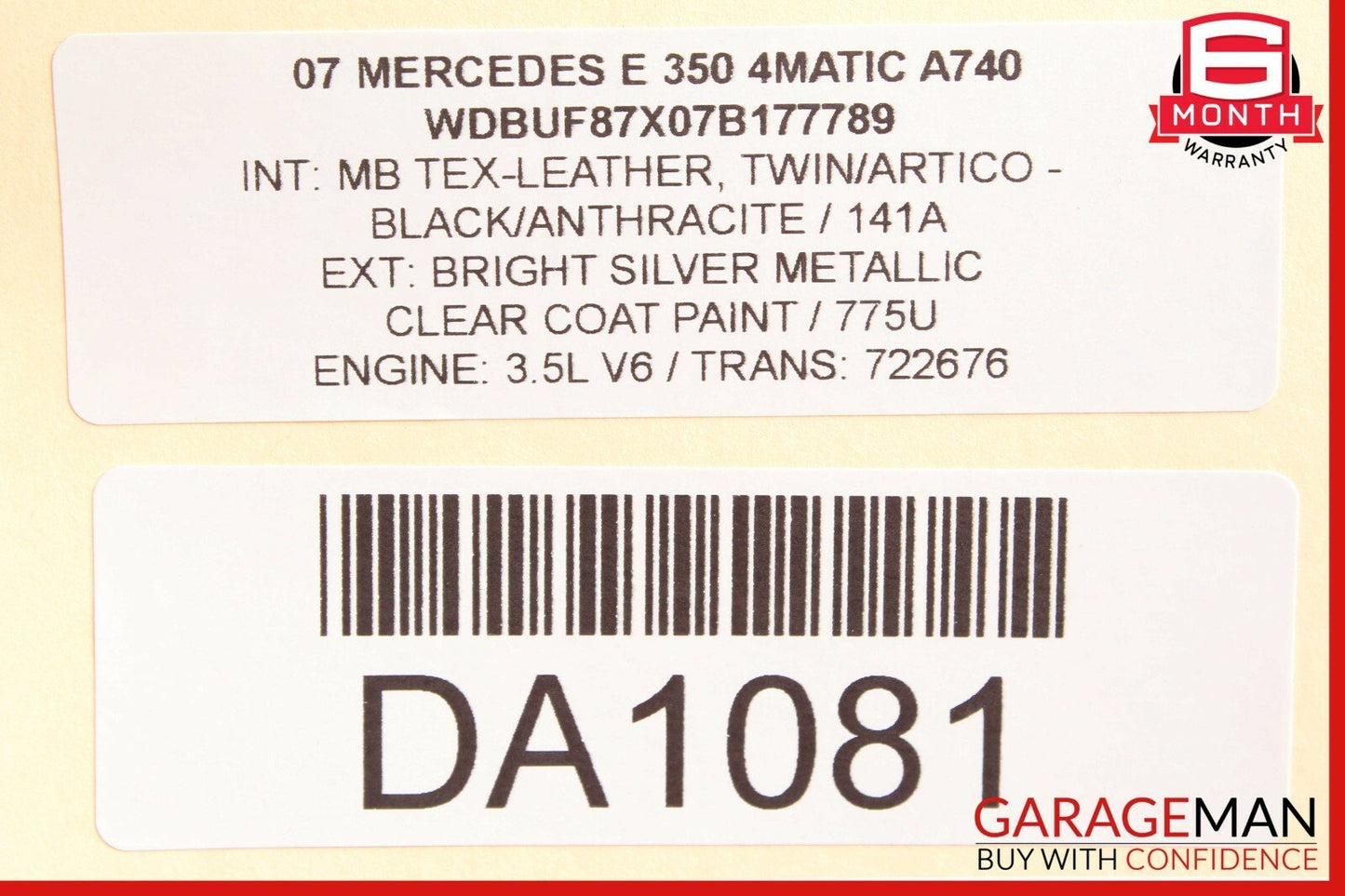 07-09 Mercedes W211 E350 E550 Rear Right Passenger Side Door Control Module OEM