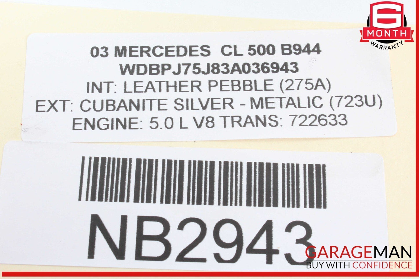 00-06 Mercedes W215 CL500 Steering Column Control Switches Assembly Black OEM