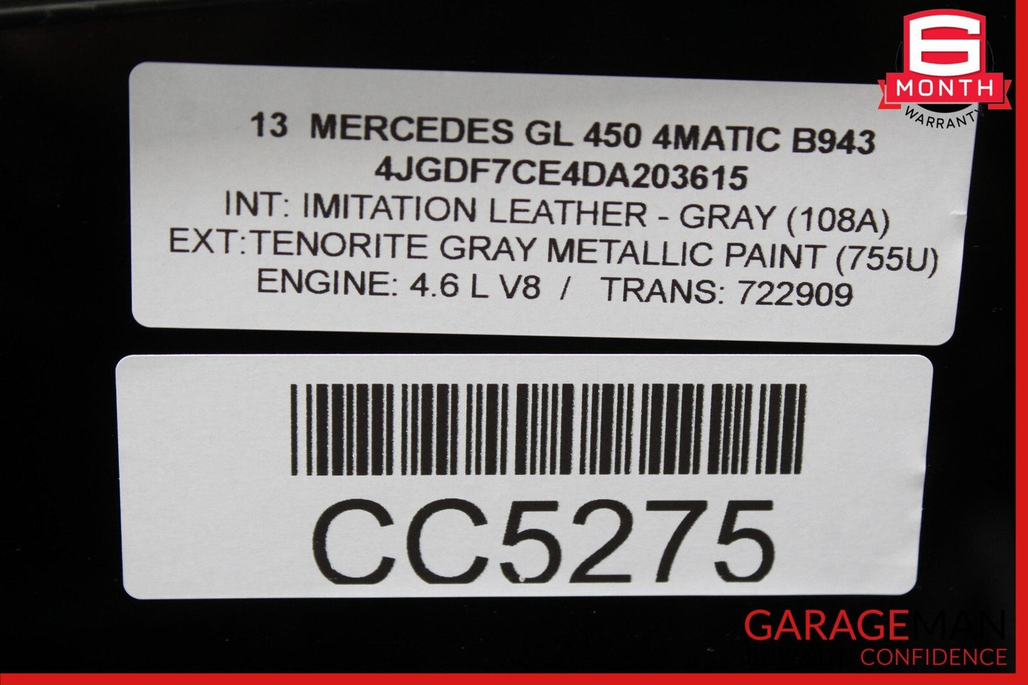 13-19 Mercedes X166 GL450 GLS550 Rear Right Side Quarter Window Glass OEM