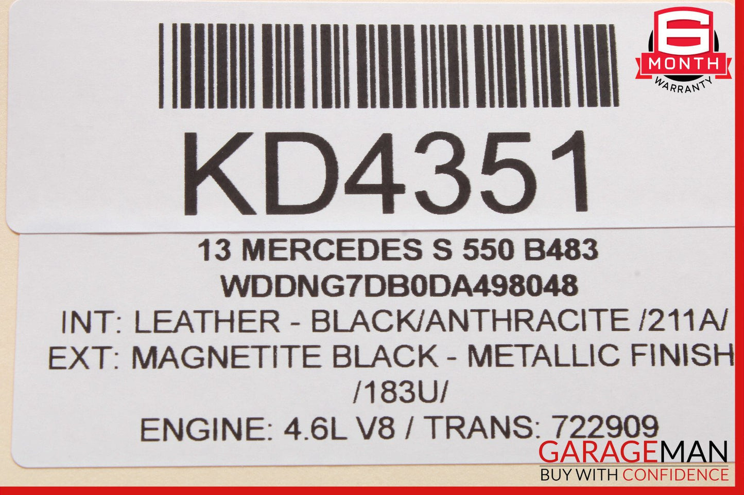 07-13 Mercedes W221 S550 S600 Center Dash AC A/C Air Vent Clock Trim Assembly