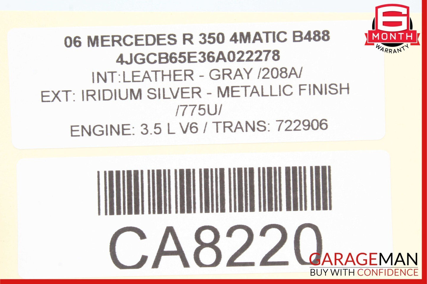 06-13 Mercedes W251 R350 GL450 ML350 Rear Trunk Tailgate Release Open Handle OEM