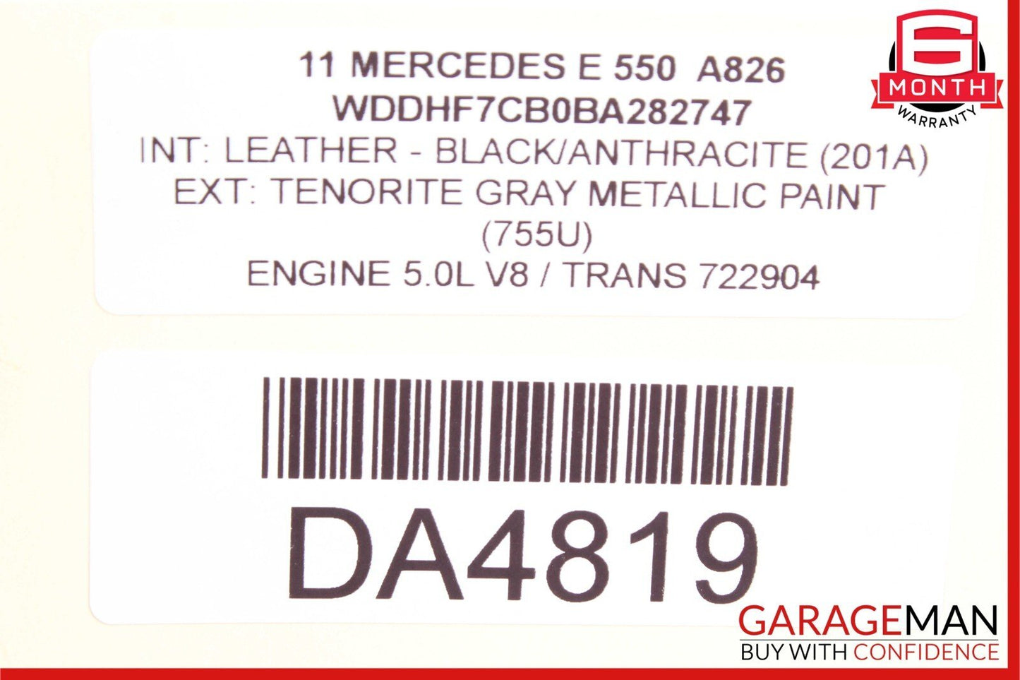 10-16 Mercedes W212 E500 E550 4Matic Rear Left Side Shock Absorber Strut AWD