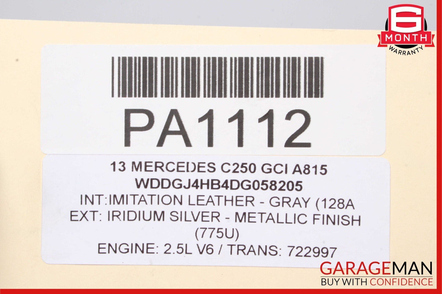 12-15 Mercedes C250 SLK250 7G Tronic Automatic Transmission Assembly 722.997 68k