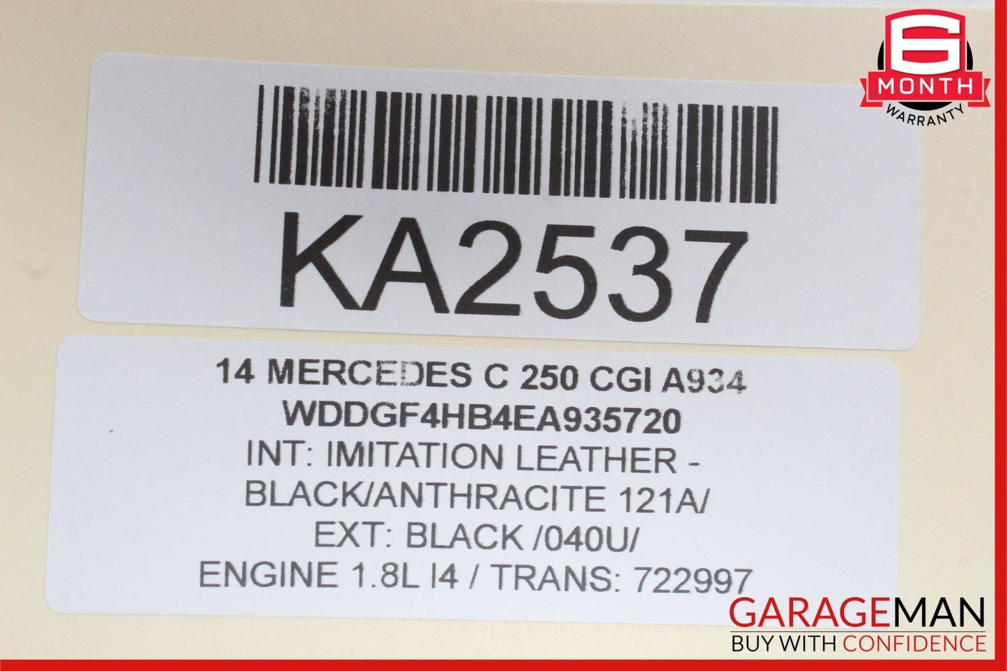 12-14 Mercedes W204 C250 C300 Sedan Right Passenger Exterior Door Handle Black