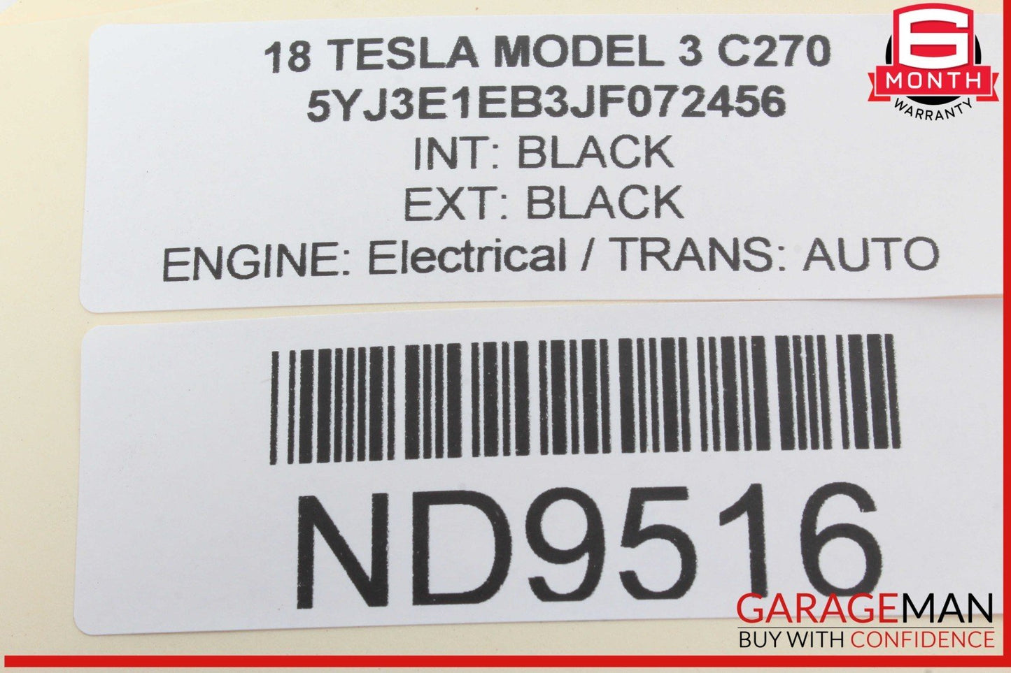 17-23 Tesla Model 3 Rear Left Driver Side Bumper Mount Support Bracket OEM
