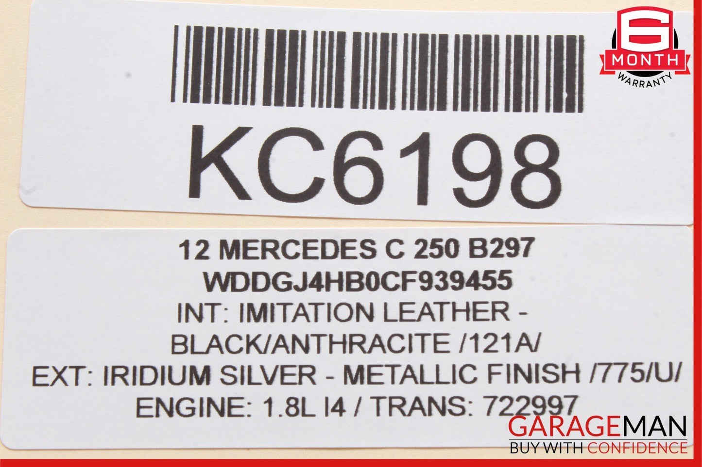 12-15 Mercedes W204 C250 SLK250 1.8L M271 Engine Throttle Body 2661410525 OEM