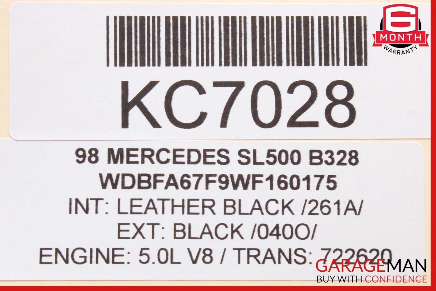 90-02 Mercedes R129 SL500 Rear Left Convertible Soft Top Tonneau Flap Trim Cover