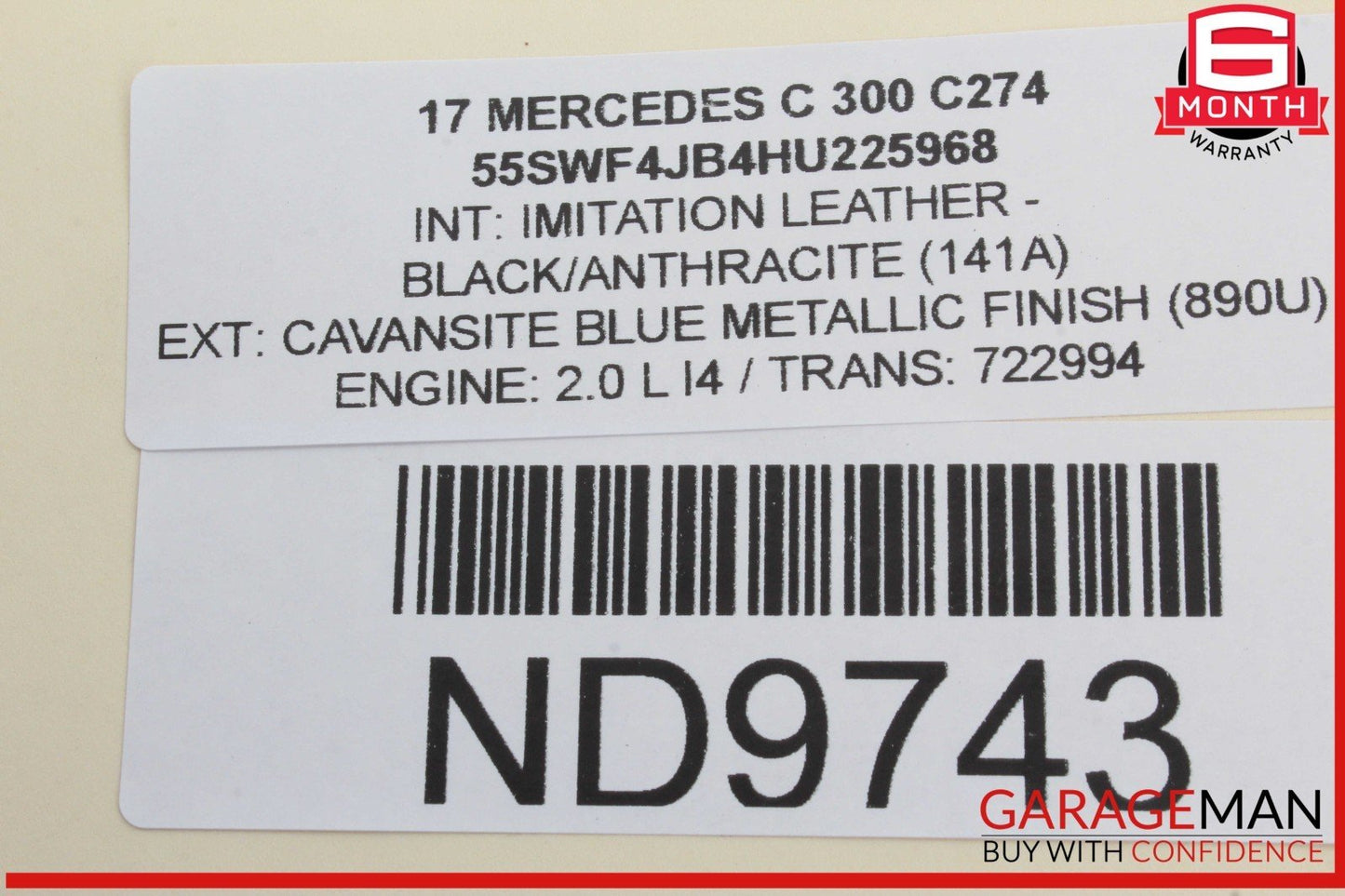 15-20 Mercedes W205 C300 C350e Front Right Side Door Window Regulator Motor OEM