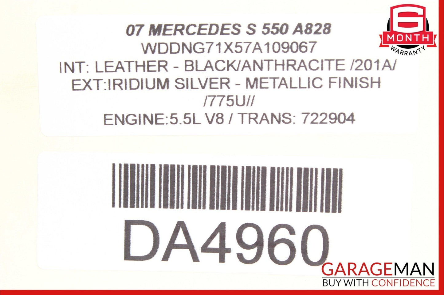 07-13 Mercedes W221 S400 S550 Rear Left Driver Side Upper Control Arm OEM