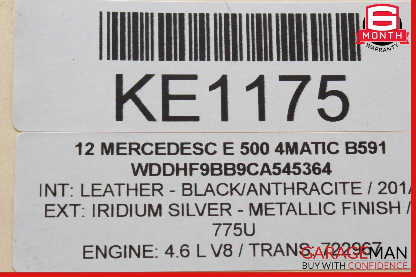 10-13 Mercedes W212 E550 E250 E350 Inner Tail Light Lamp Rear Right Side OEM