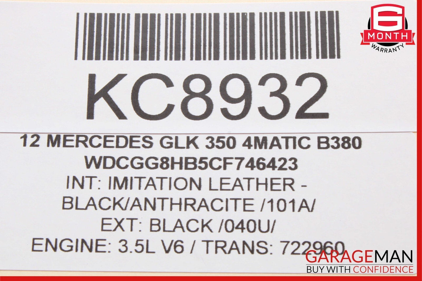 10-13 Mercedes X204 GLK350 E350 Front Right Side Exterior Door Handle Black OEM