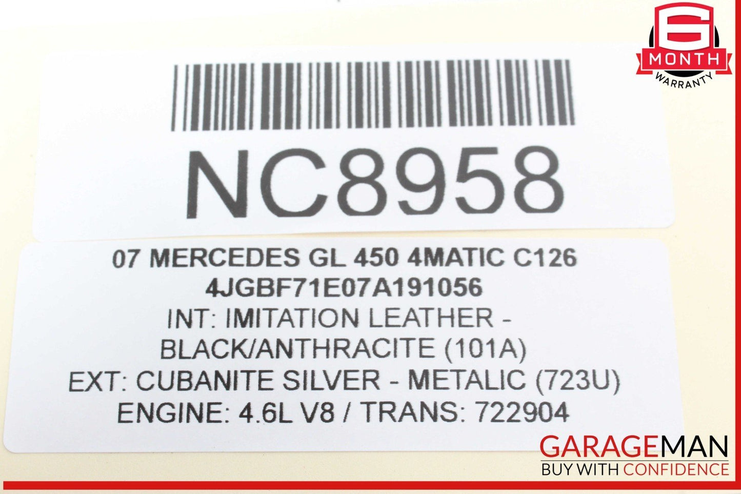 07-09 Mercedes X164 GL450 4MATIC Front Bumper Left Side Cover Grille Grill Mesh