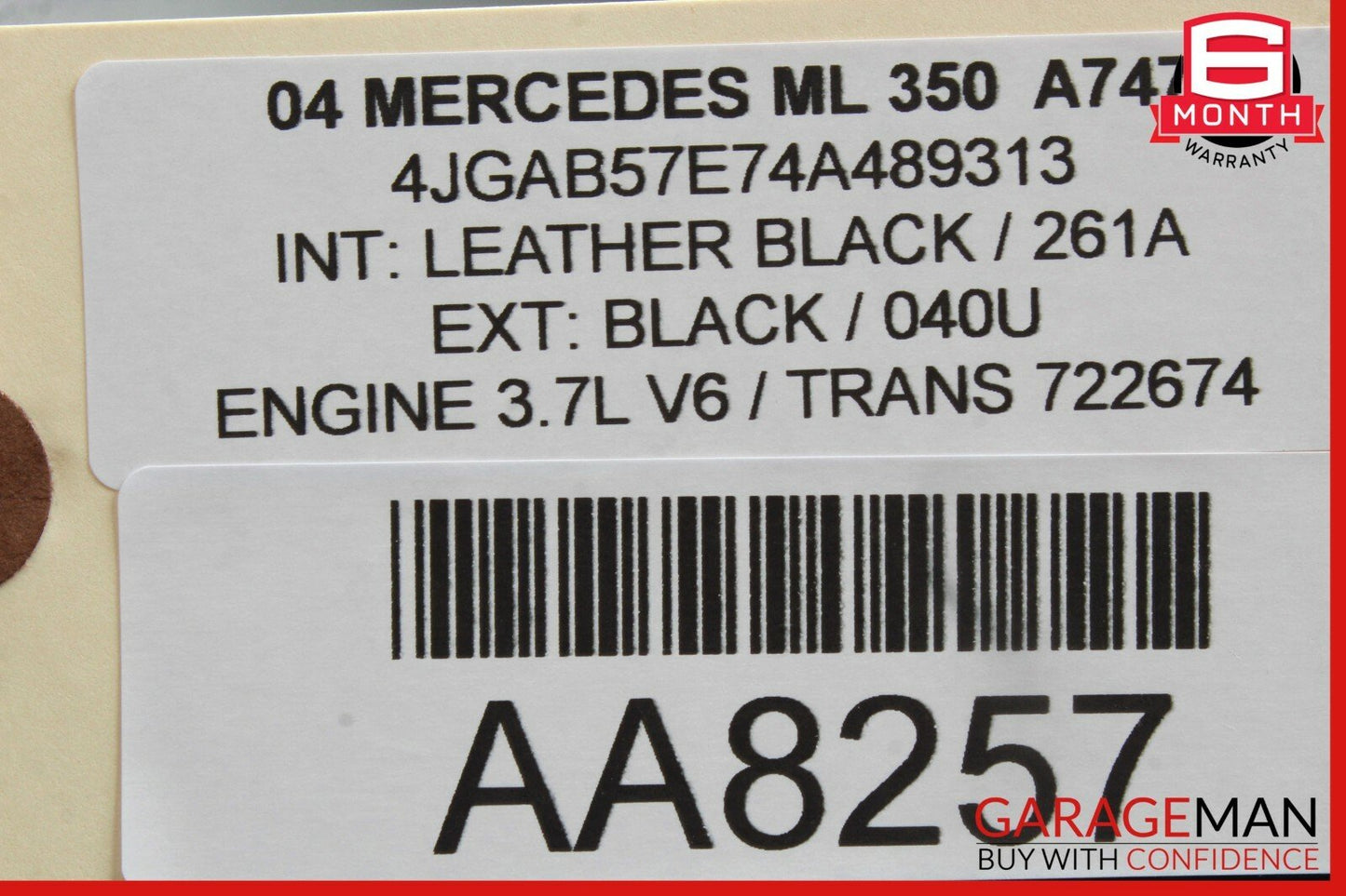06-13 Mercedes W164 ML450 Window Regulator Motor Front Left Driver OEM