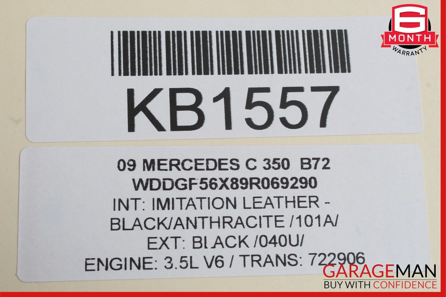 08-11 Mercedes W204 C250 C350 Front Left Driver Side Exterior Door Handle Black