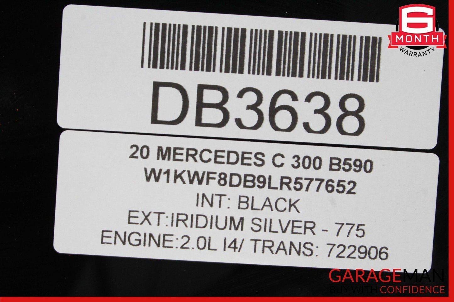 19-23 Mercedes W205 C300 C43 C63 AMG Coupe Rear Back Windshield Window Glass