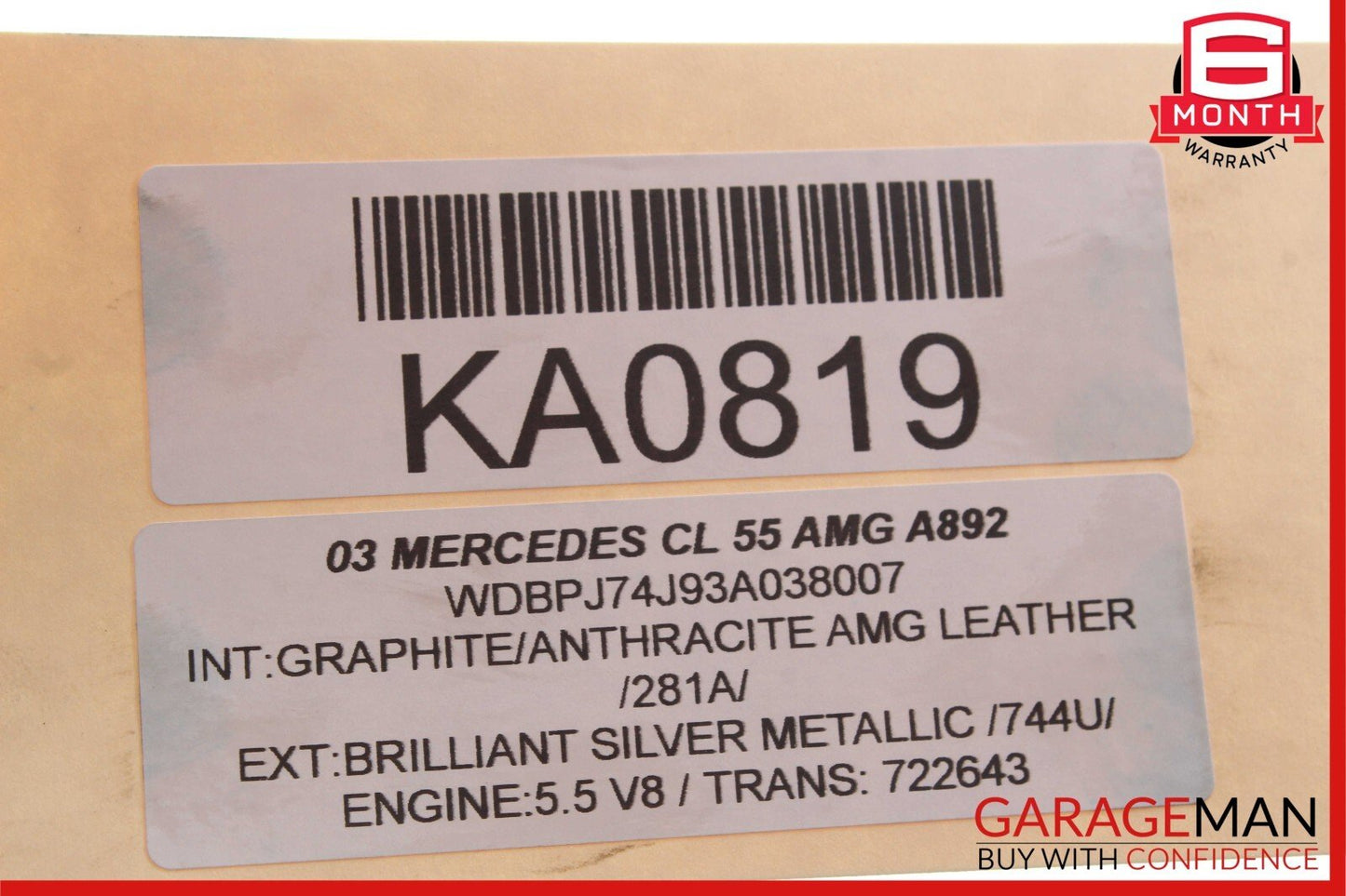 00-06 Mercedes CL500 SL500 S55 AMG Hydraulic Suspension ABC Oil Cooler Radiator