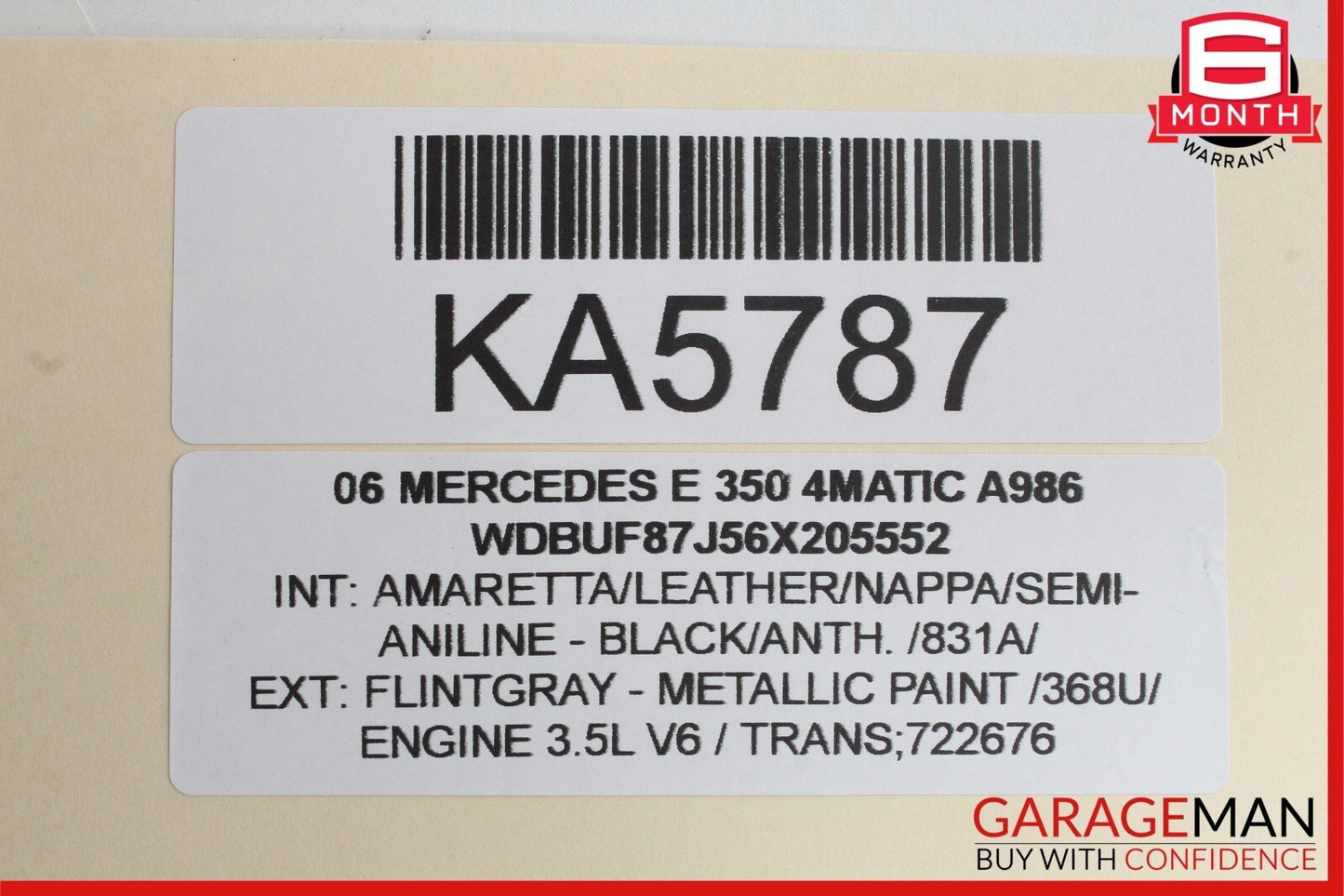 03-09 Mercedes W211 E350 4Matic Rear Left Driver Side Exterior Door Handle OEM