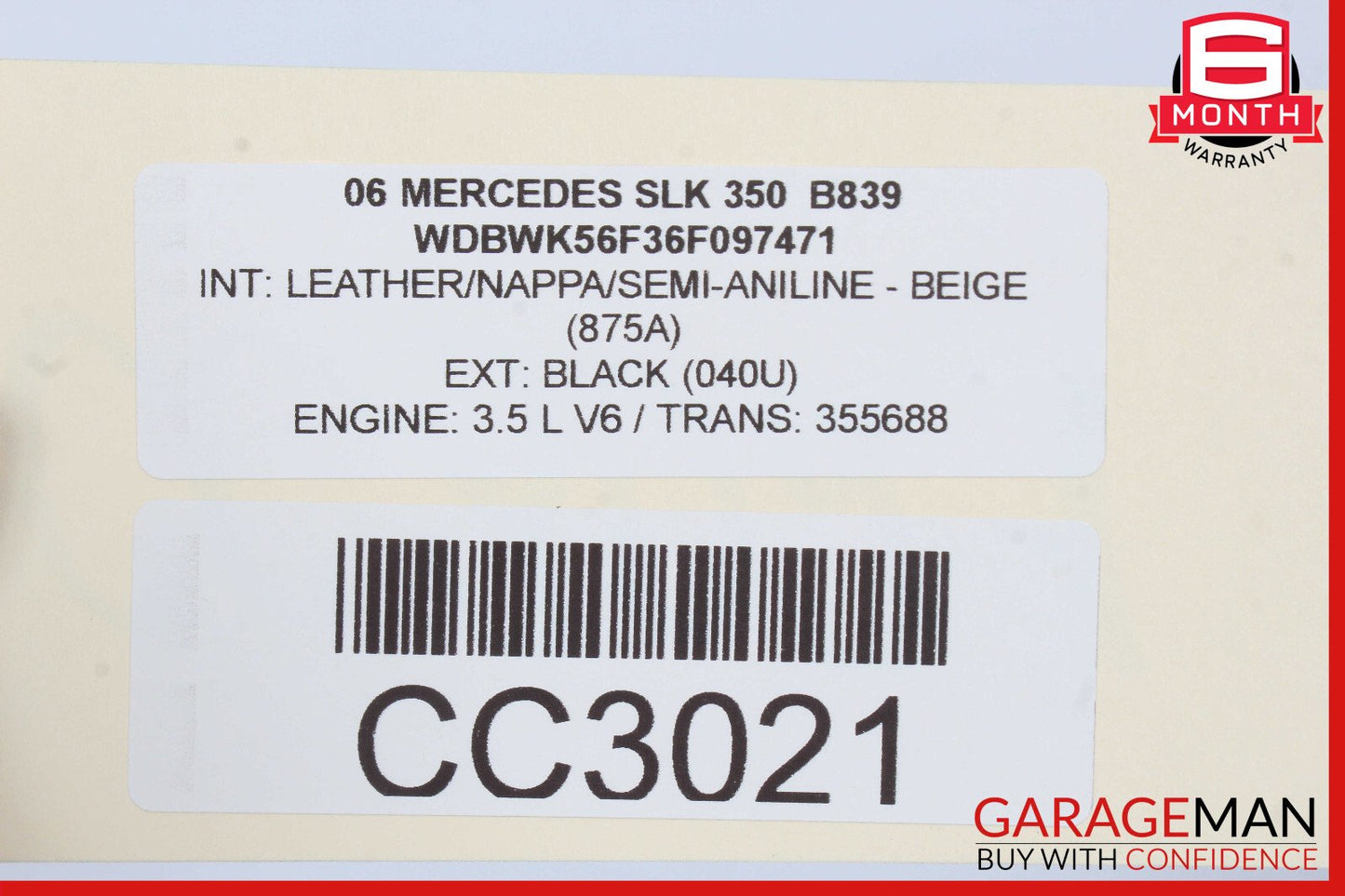05-11 Mercedes R171 SLK300 Front Left Side Interior Door Panel Cover Assembly