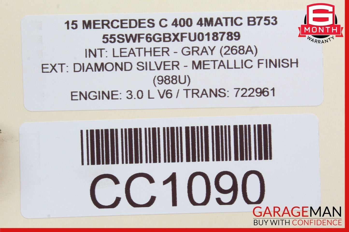 15-21 Mercedes W205 C400 GL450 E400 Intercooler Air Cooler Radiator OEM