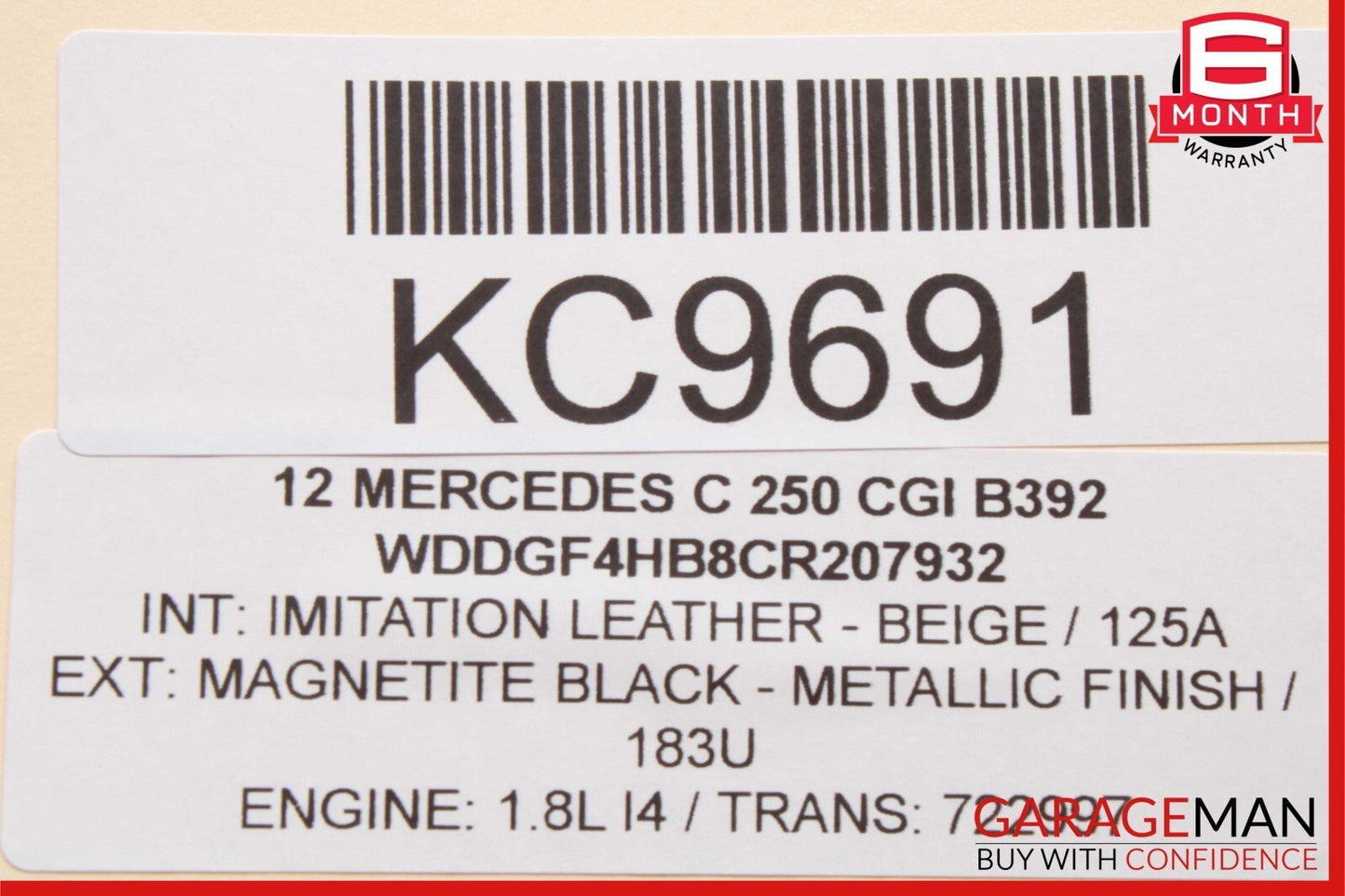 12-14 Mercedes W204 C250 C300 Right Passenger Side Exterior Door Handle OEM