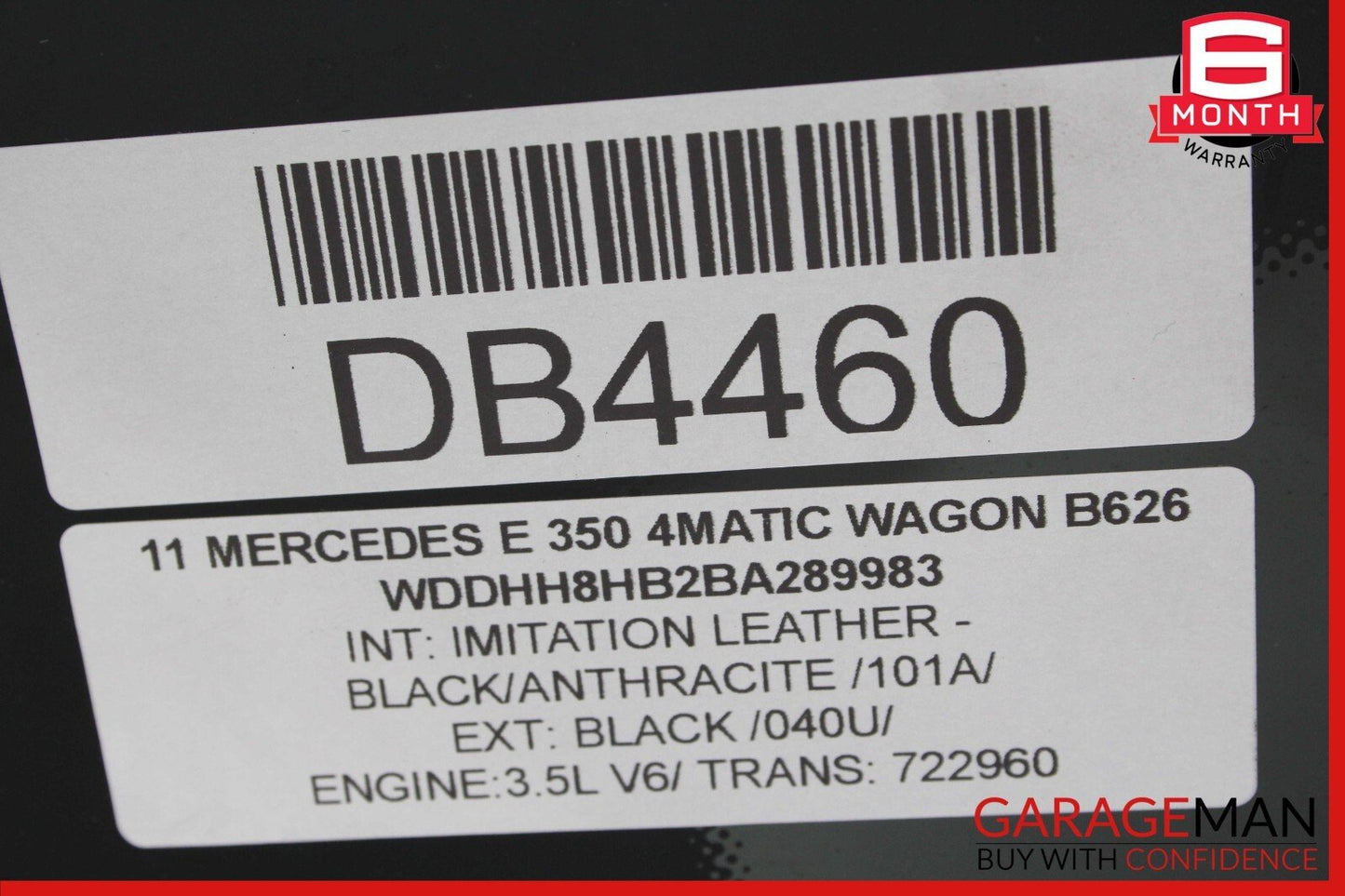 10-16 Mercedes W212 E350 E400 Center Upper Panoramic Pano Sunroof Sun Roof Glass