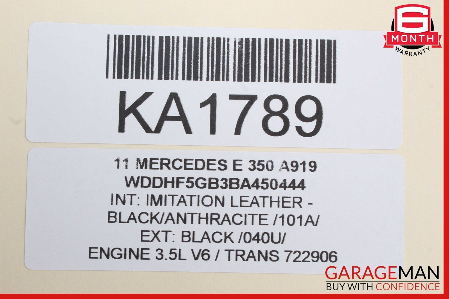 10-13 Mercedes W212 E350 E400 Front / Rear Right Exterior Door Handle Black