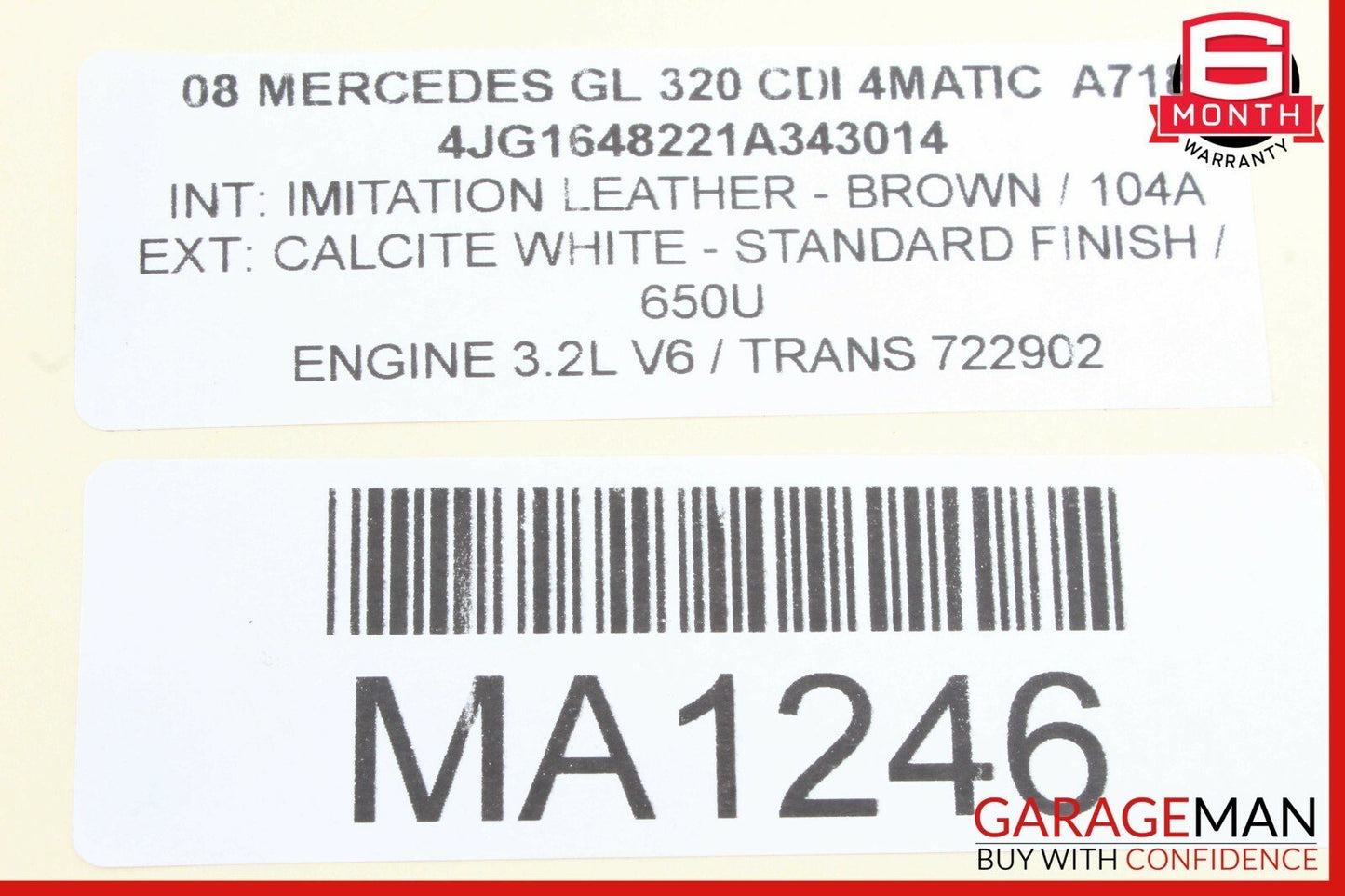 06-12 Mercedes X164 GL320 GL450 Front Left Driver Seat Motor 0390203003 OEM