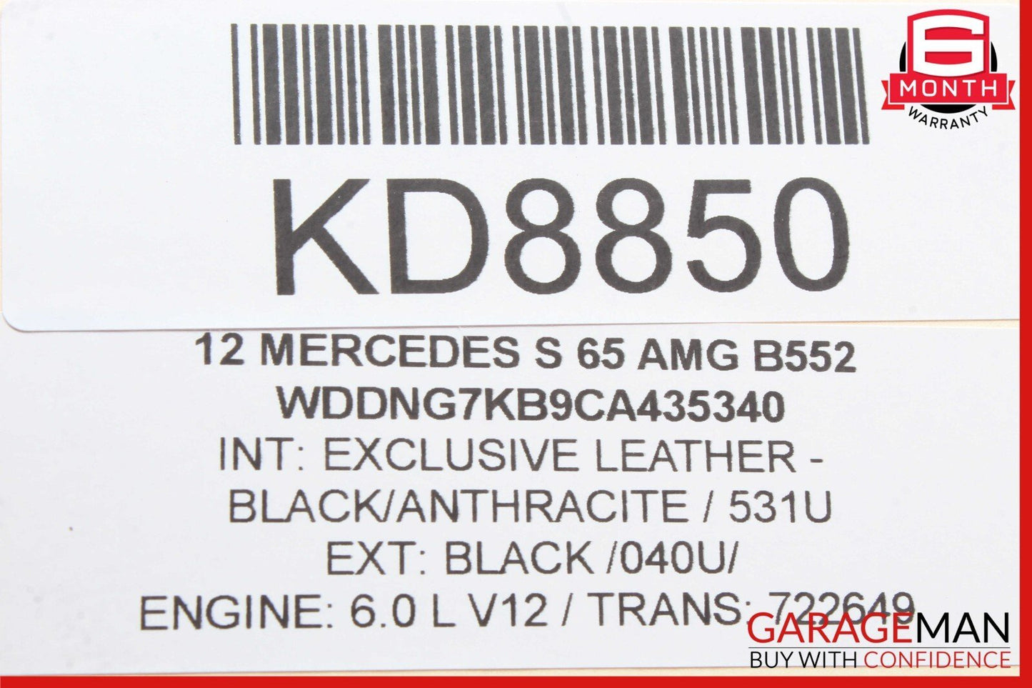 07-14 Mercedes W221 S65 AMG S500 Dynamic Seats Seat Pressure Vacuum Tank OEM