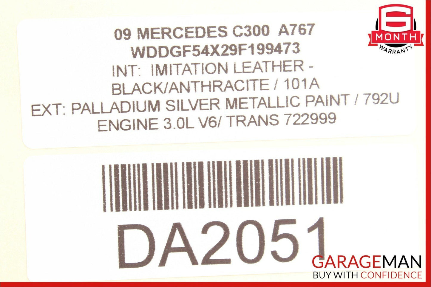 08-14 Mercedes W204 C250 C300 S600 CL550 Panoramic Sunroof Sun Roof Motor OEM
