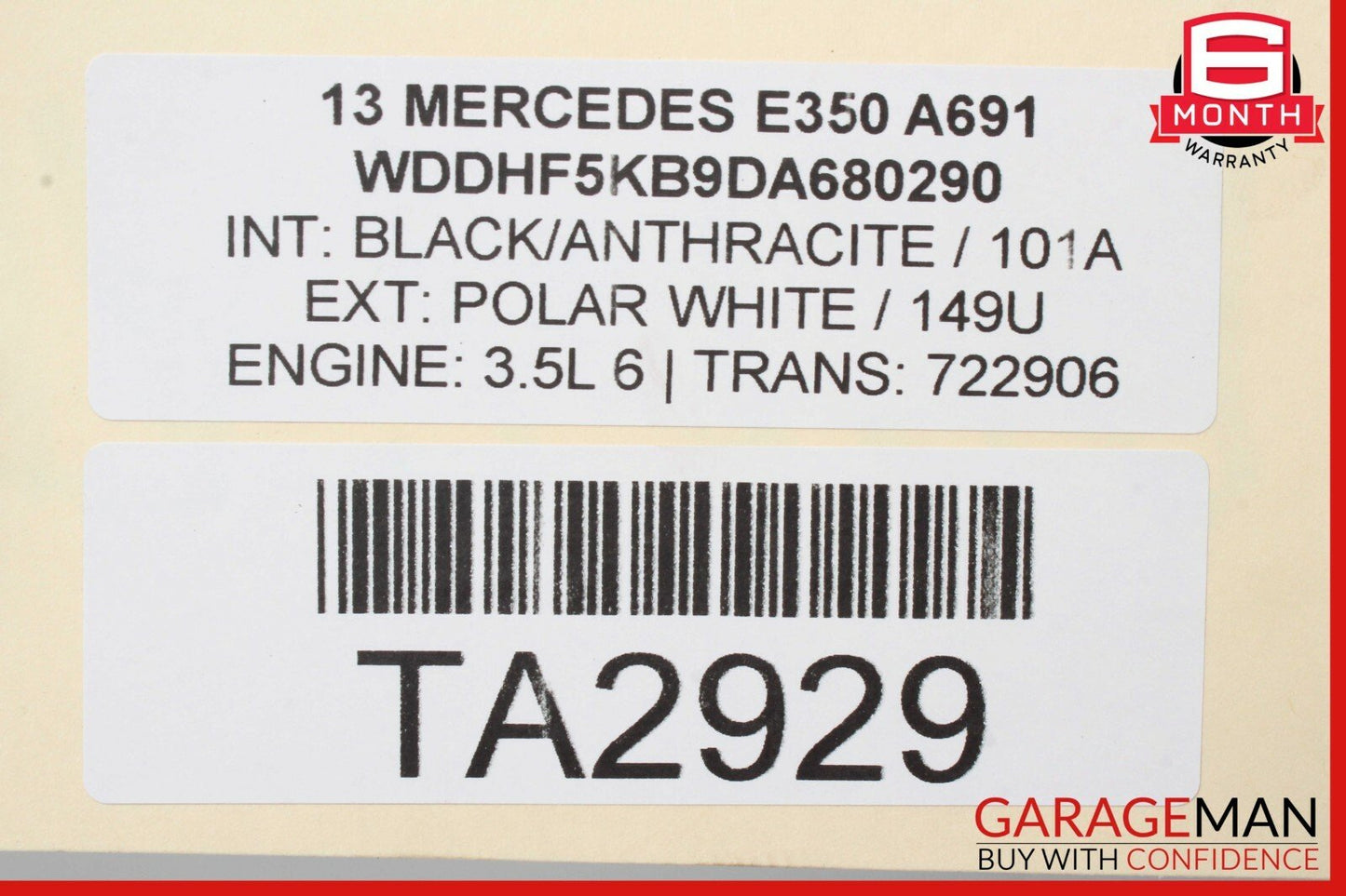 10-16 Mercedes W212 E350 E550 Sedan Rear Power Window Sun Shade Roller Blind OEM