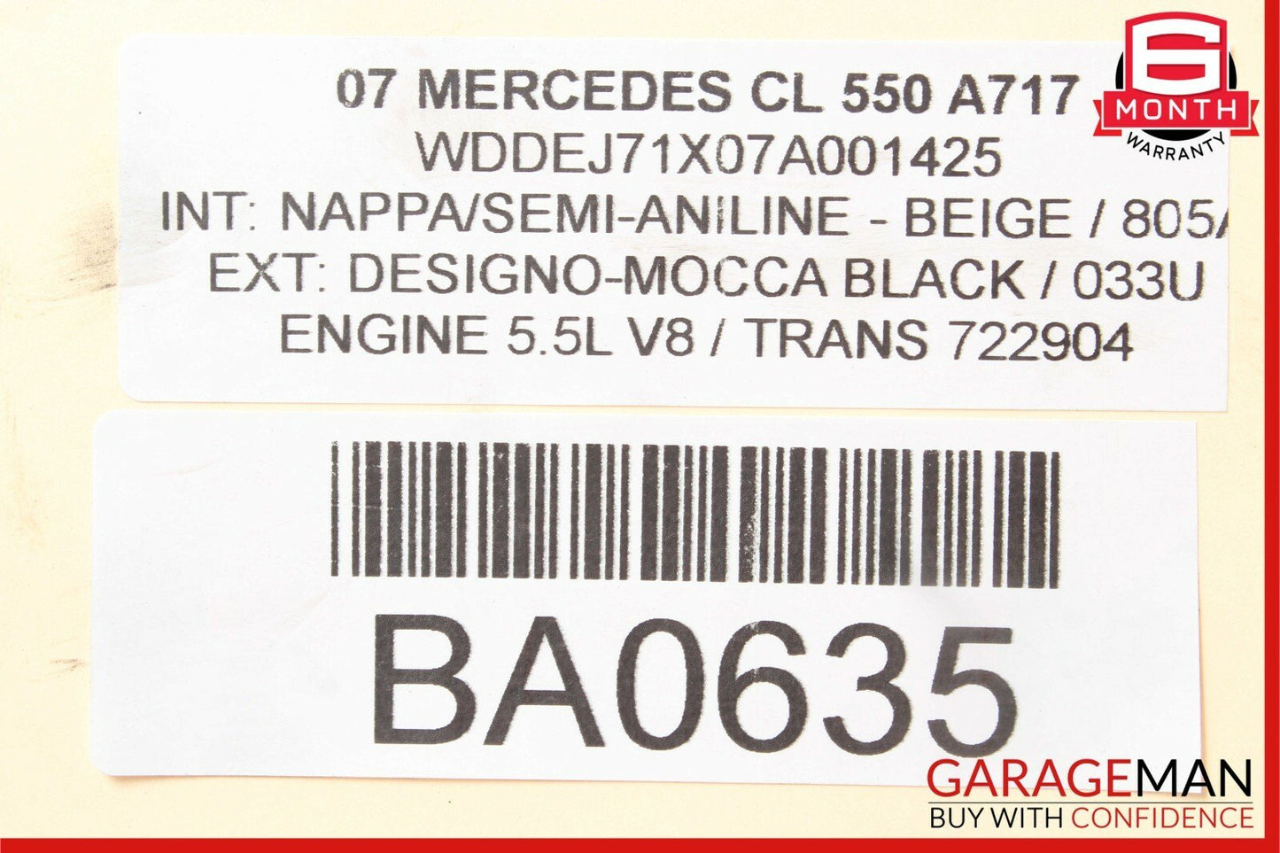 07-14 Mercedes W216 CL550 S600 Power Steering Oil Cooler Radiator 2215000600 OEM