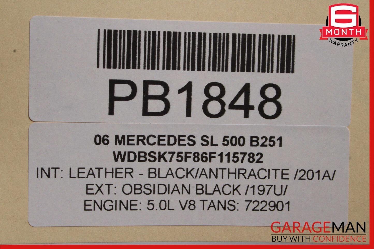 03-06 Mercedes R230 SL500 SL55 AMG Power Steering Rack And Pinion OEM