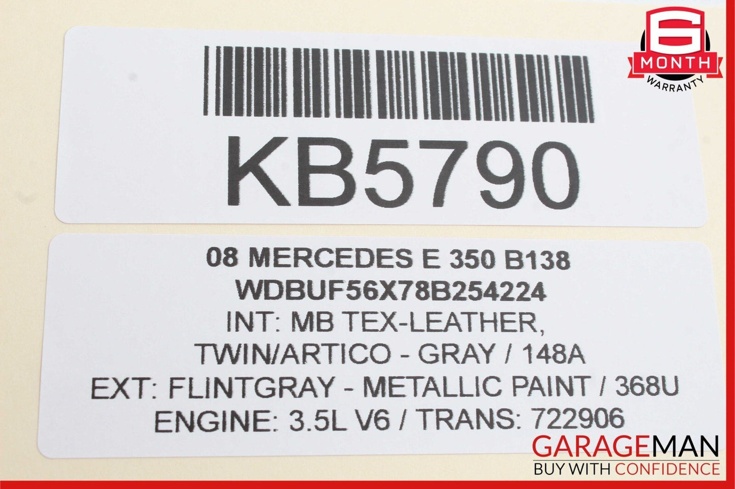 07-09 Mercedes W211 E550 E63 AMG Front Left Side Mirror Door Rear View Flintgray