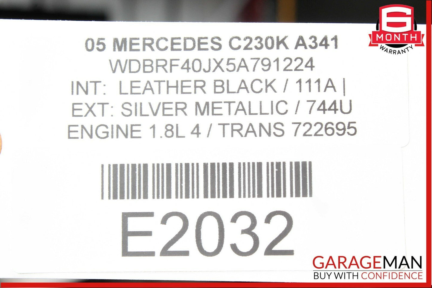 01-07 Mercedes W203 C230 Rear Left Driver Side Door Control Module OEM