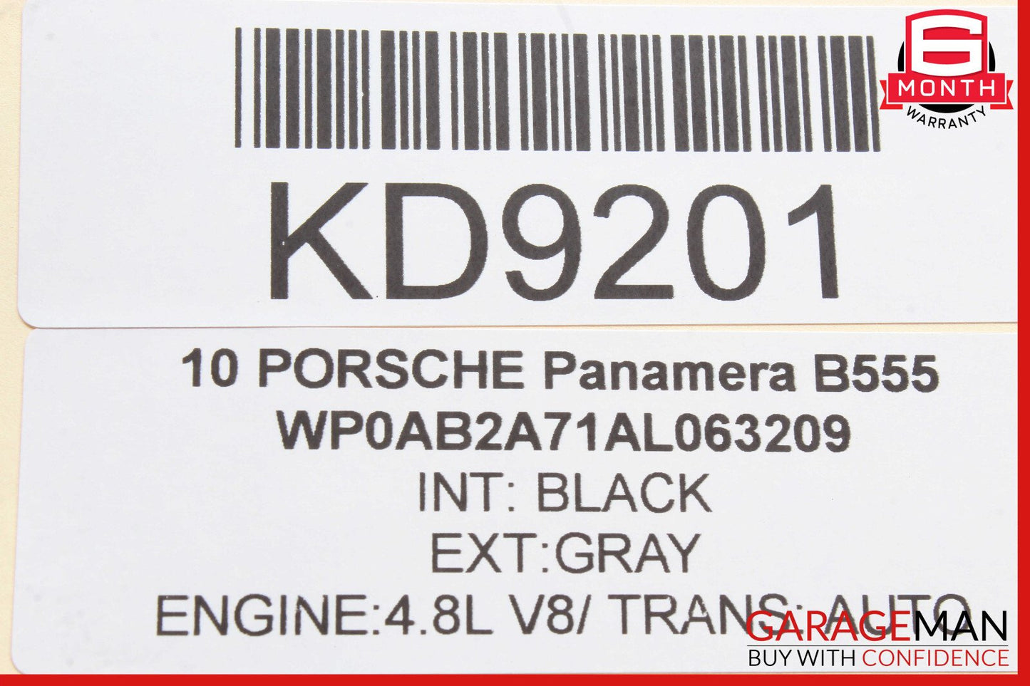 10-15 Porsche Panamera Front Right Exterior Door Handle Keyless Go OEM