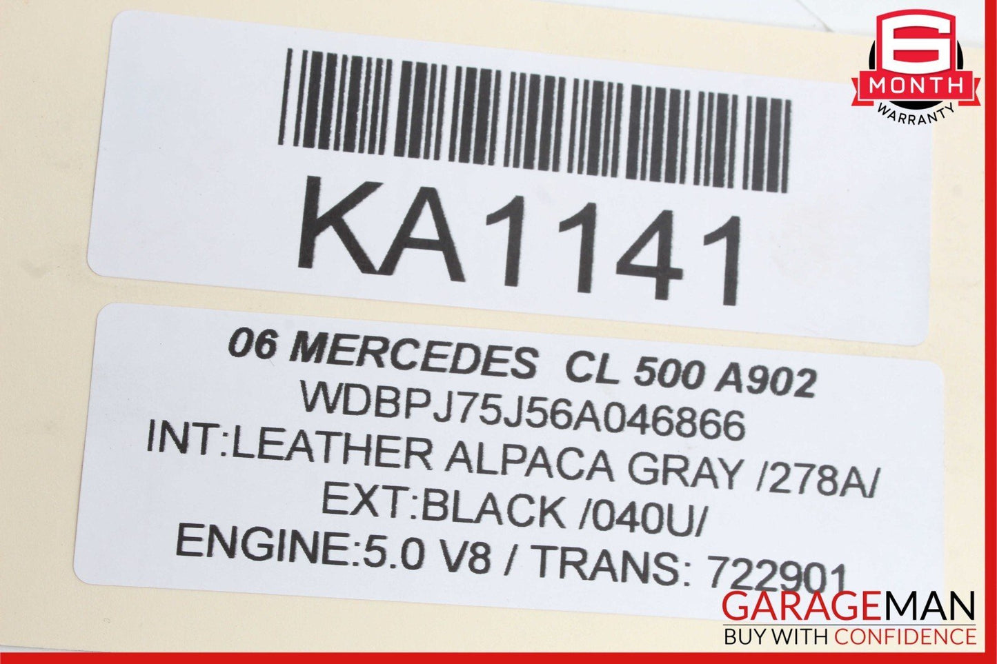 03-12 Mercedes W215 CL500 CL55 AMG Front Left Driver Door Window Regulator Motor
