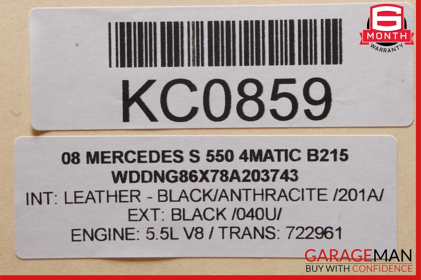 07-09 Mercedes W221 S550 S63 AMG Ash Tray Ashtray Lighter Trim Black OEM