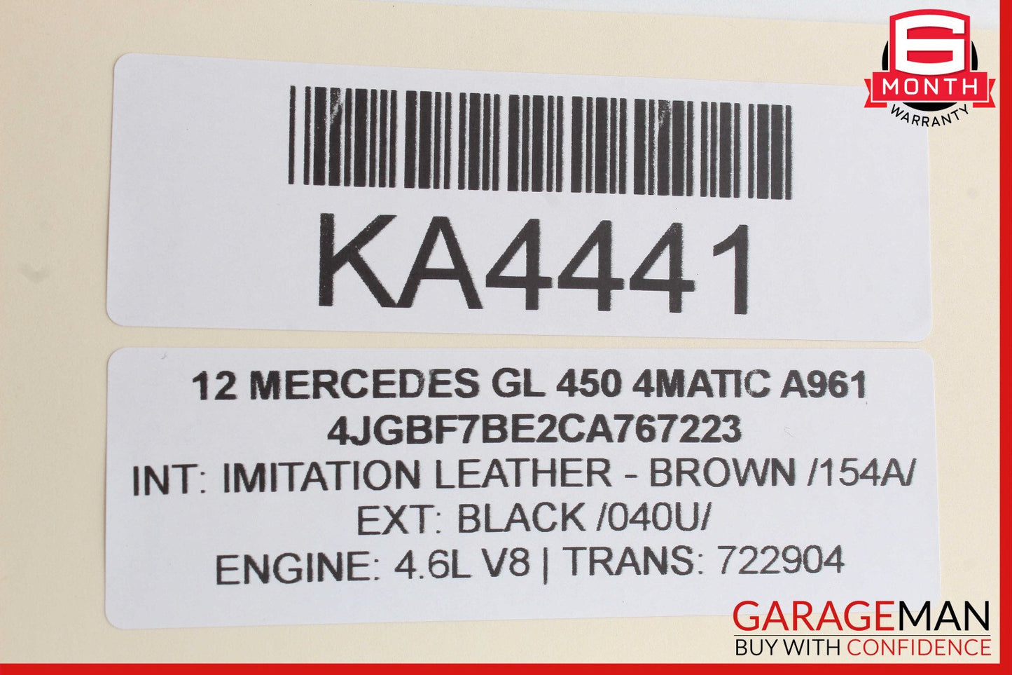 07-12 Mercedes X164 GL450 GL550 Third Seat Row Power Folding Control Module OEM